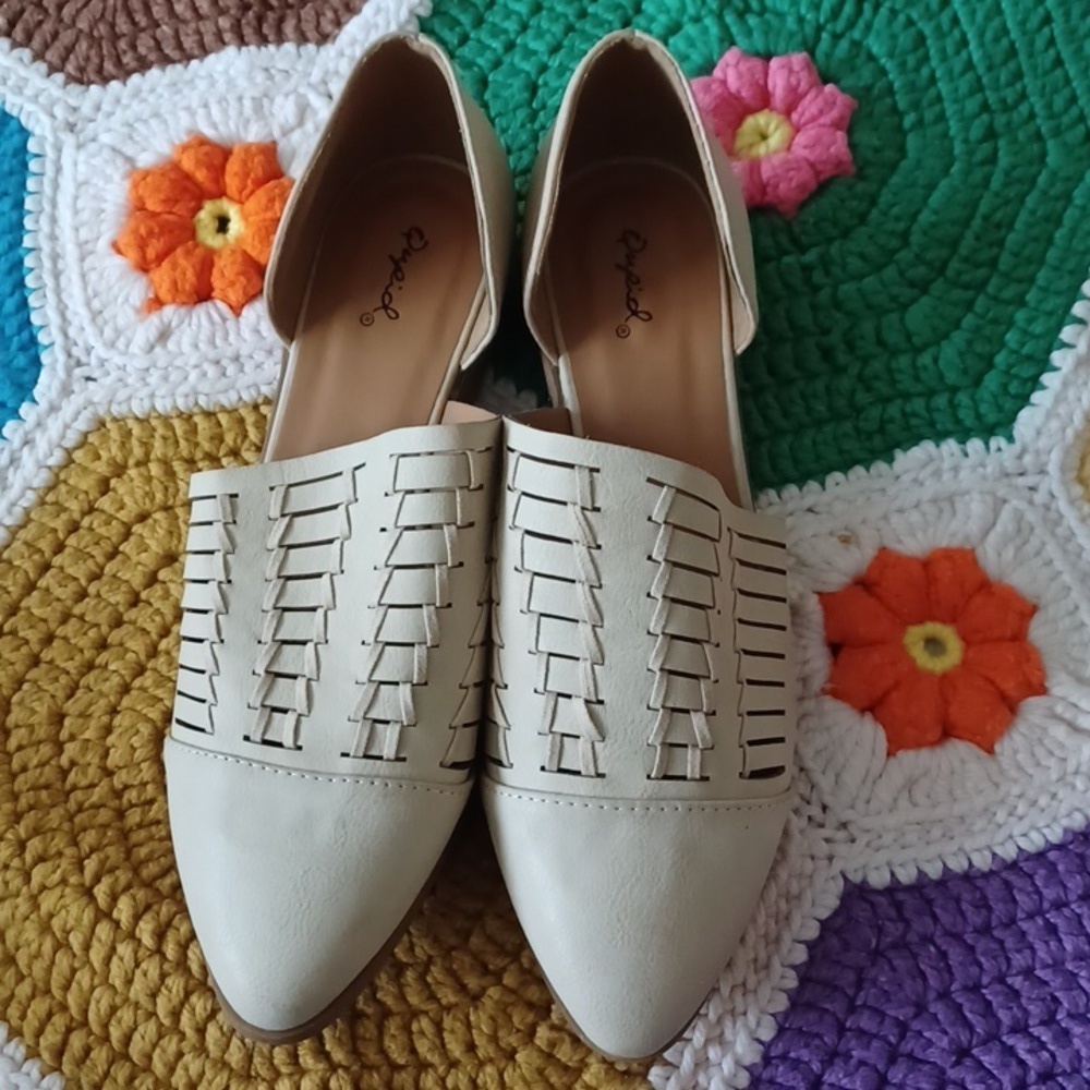 New Qupid Booties, nude, sz 10